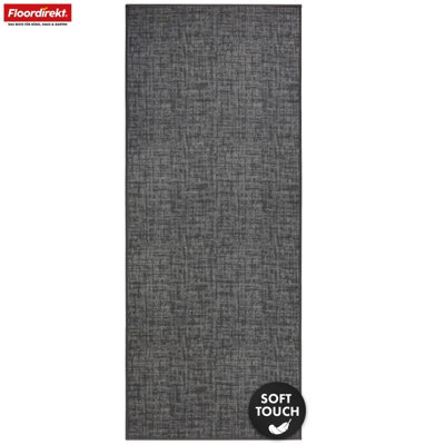 Floordirekt Tessaro Polyamide Carpet Runner Non Slip Easy Clean Hardwearing Kitchen Hallway Anthracite 80 X 100 Cm - image 1