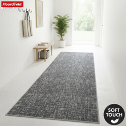 Floordirekt Tessaro Polyamide Carpet Runner Non Slip Easy Clean Hardwearing Kitchen Hallway Anthracite 80 X 100 Cm - thumbnail 2