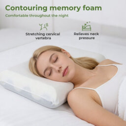 Lavio Memory Foam Pillow Contour Orthopedic Neck Support 2Side 2 Firmness - thumbnail 5