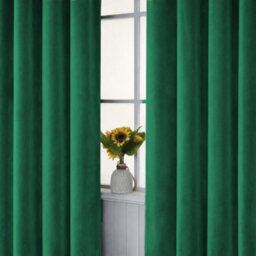 Bedlooms Emerald Green Crushed Velvet Curtains Blackout Thermal Insulated Eyelet Curtain (Pair) 66 X 90 Inches With Tie Back Two - thumbnail 8