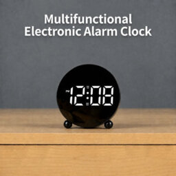 Large Digital Led Bedside Round Alarm Clock - thumbnail 5