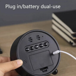 Large Digital Led Bedside Round Alarm Clock - thumbnail 4