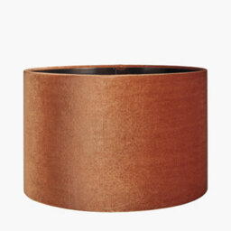 Pacific Lifestyle 35Cm Terracotta Velvet Cylinder Lampshade For Table Lamps