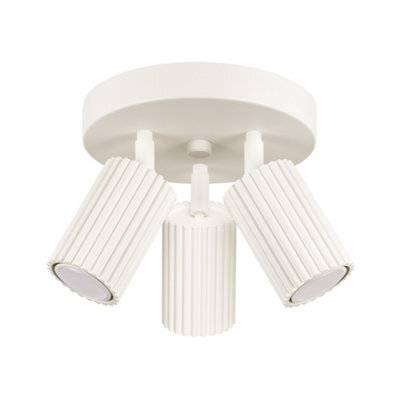 Luminosa Lighting Luminosa Karbon Minimalist Ceiling Spotlight Cluster 3 Light Beige - image 1
