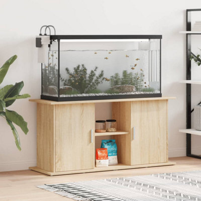 Walplus Sonoma Oak Aquarium Stand 121X41X58 Cm Engineered Wood - Fish Tank Cabinet - image 1