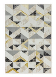 Flag Grey Geometric Modern Jute Backing Easy To Clean Rug For Living Room Bedroom And Dining Room-80Cm X 150Cm - thumbnail 2
