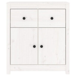 Berkfield Rustic Sideboard White 70X35X80 Cm Solid Wood Pine - thumbnail 5