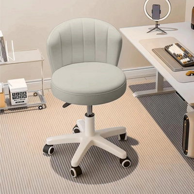 Modern Armless Swivel Chair With Wheels Adjustable Desk Chair - image 1