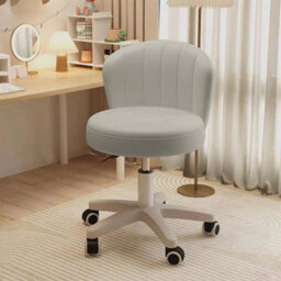 Modern Armless Swivel Chair With Wheels Adjustable Desk Chair - thumbnail 3
