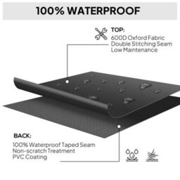 Outsunny 275X205Cm Outdoor Furniture Protective Cover Black - thumbnail 5
