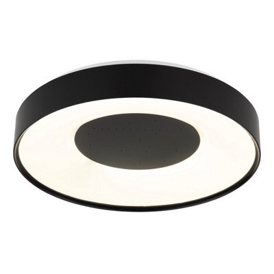 Luminosa Lighting Luminosa Jolliana 40Cm Semi Flush Ceiling Light Matt Black Led 2700/6500K - image 1