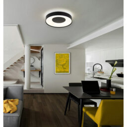 Luminosa Lighting Luminosa Jolliana 40Cm Semi Flush Ceiling Light Matt Black Led 2700/6500K - thumbnail 2