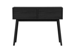 Birlea Croxley Console Table Black Rattan Hall Dressing Table - thumbnail 7
