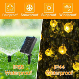 Ollny Solar Crystal Ball Fairy String Lights 12M 100 Led Warm White With 8 Modes Waterproof Gazebo Wedding Tree Party Decorations - thumbnail 3