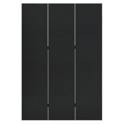 Berkfield 3-Panel Room Divider Black 120X180 Cm Steel - thumbnail 2