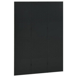 Berkfield 3-Panel Room Divider Black 120X180 Cm Steel - thumbnail 3