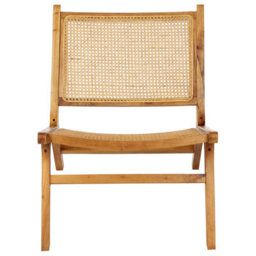 Beliani Armchair Middletown Mahogany Natural - thumbnail 4