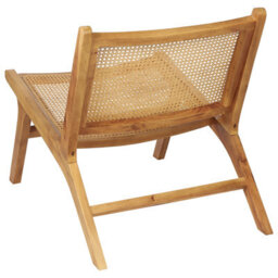 Beliani Armchair Middletown Mahogany Natural - thumbnail 6