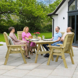Freya 6 Seater Dining Set Garden Dining Set By Zest Outdoor Living - thumbnail 1
