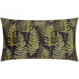 Wylder Kielder Forest Fern Night  Printed Velvet Feather Rich Cushion - thumbnail 1