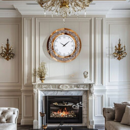 Artloge 60Cm Round Mirror Clock Sparkle Crush Diamond Mirrored Wall Clock Living Room Decor - thumbnail 9