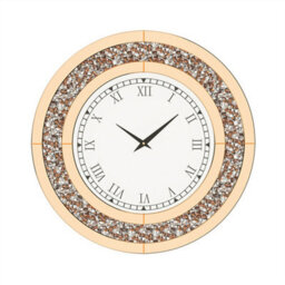 Artloge 60Cm Round Mirror Clock Sparkle Crush Diamond Mirrored Wall Clock Living Room Decor - thumbnail 8