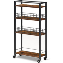 Kitchen Storage Cart Rolling Cart For Small Space Versatile Serving Trolley - thumbnail 6