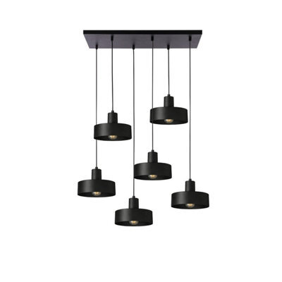 Luminosa Lighting Luminosa Velyo Cluster Pendant Ceiling Light Black 6X E27 - image 1