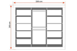Arte White Traditional Opening Wardrobe Pearl 230Cm - Elegant Storage With Mirror Detail - thumbnail 4