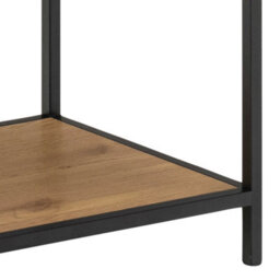 Wyld Haus El Paso 4-Shelf Step Design Bookcase - Black Steel Frame & Wild Oak-Effect Shelves - thumbnail 7