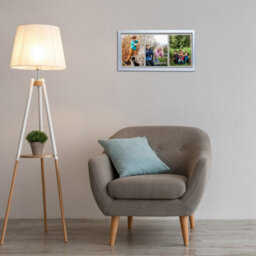 AK Frames 16X8 Purple Sleek Multi Photo Frame With Silver Mount - Holds 3 Apertures (3X) 7X5 Photos - thumbnail 3