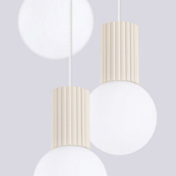 Luminosa Lighting Luminosa Halo Cluster Pendant Ceiling Light Beige 3X G9 - thumbnail 4