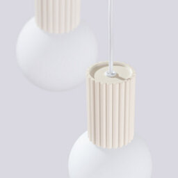 Luminosa Lighting Luminosa Halo Cluster Pendant Ceiling Light Beige 3X G9 - thumbnail 5