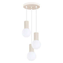 Luminosa Lighting Luminosa Halo Cluster Pendant Ceiling Light Beige 3X G9 - thumbnail 1