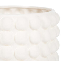 Deenz Playful Bubble Planter White Ceramic Indoor Desktop Flower Pot Home/office Decor Round Gardening Container Display 25X19.5Cm - thumbnail 3