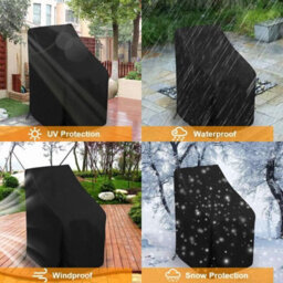 Waterproof 210D Oxford Stacking Chair Covers For Outdoor Patio Chaise Lounges And Stacking Chairs - thumbnail 5