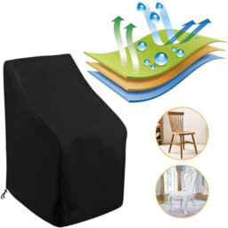 Waterproof 210D Oxford Stacking Chair Covers For Outdoor Patio Chaise Lounges And Stacking Chairs - thumbnail 2