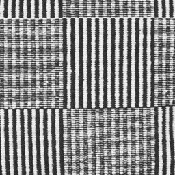 Beliani Pouffe Black And White Striped Cotton With Eps Beads 40 X 40 X 40 Cm - thumbnail 4