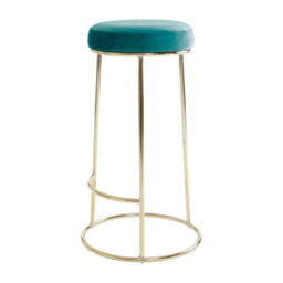 Orsina Manhattan Green Velvet Tall Bar Stool - thumbnail 3