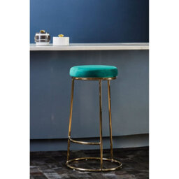 Orsina Manhattan Green Velvet Tall Bar Stool - thumbnail 4