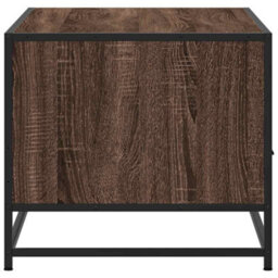 Berkfield Coffee Table Brown Oak 100X50X45 Cm Engineered Wood And Metal - thumbnail 6