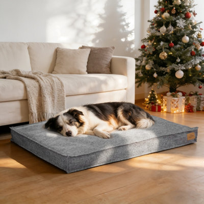 Bingopaw Orthopedic Foam Dog Bed, 103X69X10Cm Linen Calming Surface Waterproof Comfort Mattress Pillow - image 1