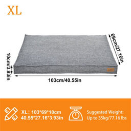 Bingopaw Orthopedic Foam Dog Bed, 103X69X10Cm Linen Calming Surface Waterproof Comfort Mattress Pillow - thumbnail 2