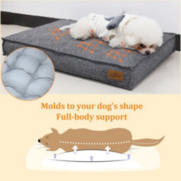 Bingopaw Orthopedic Foam Dog Bed, 103X69X10Cm Linen Calming Surface Waterproof Comfort Mattress Pillow - thumbnail 3