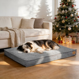 Bingopaw Orthopedic Foam Dog Bed, 103X69X10Cm Linen Calming Surface Waterproof Comfort Mattress Pillow - thumbnail 1