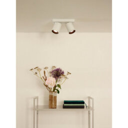 Lucide Nigel Modern Ceiling Spotlight - Led Dim To Warm - Gu10 - 2X5W 2200K/3000K - White - thumbnail 4