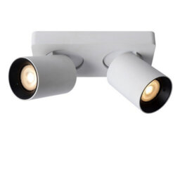 Lucide Nigel Modern Ceiling Spotlight - Led Dim To Warm - Gu10 - 2X5W 2200K/3000K - White - thumbnail 5