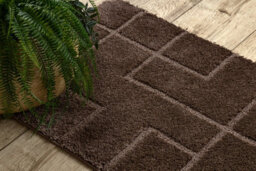 RugsX Bathroom Rug Supreme Lines, Non-Slip, Soft - Brown 50X80 Cm - thumbnail 5
