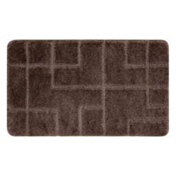 RugsX Bathroom Rug Supreme Lines, Non-Slip, Soft - Brown 50X80 Cm - thumbnail 4