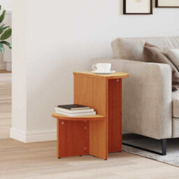 Berkfield Side Table Wax Brown 50 X 40 X 50 Cm Solid Pine Wood - thumbnail 1